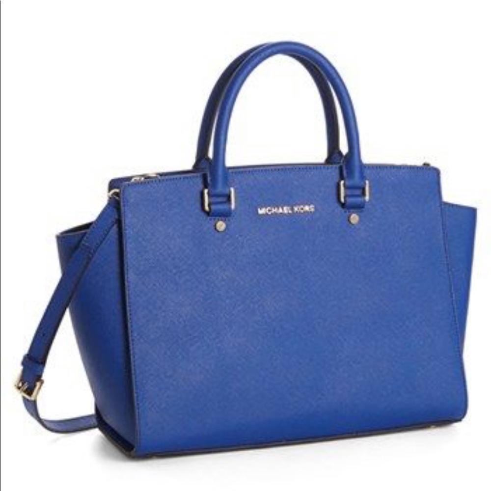 Michael Kors Selma Large Satchel Sapphire Blue